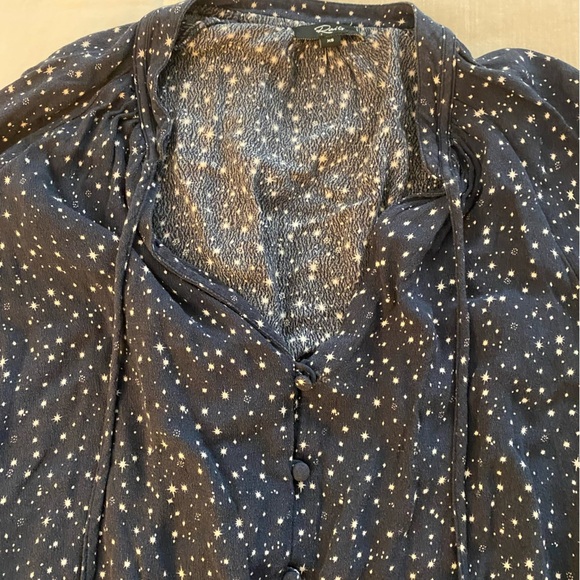 Rails Jasmine Navy Nova Star Print Mini Dress Long Sleeve (24) - Picture 6 of 8